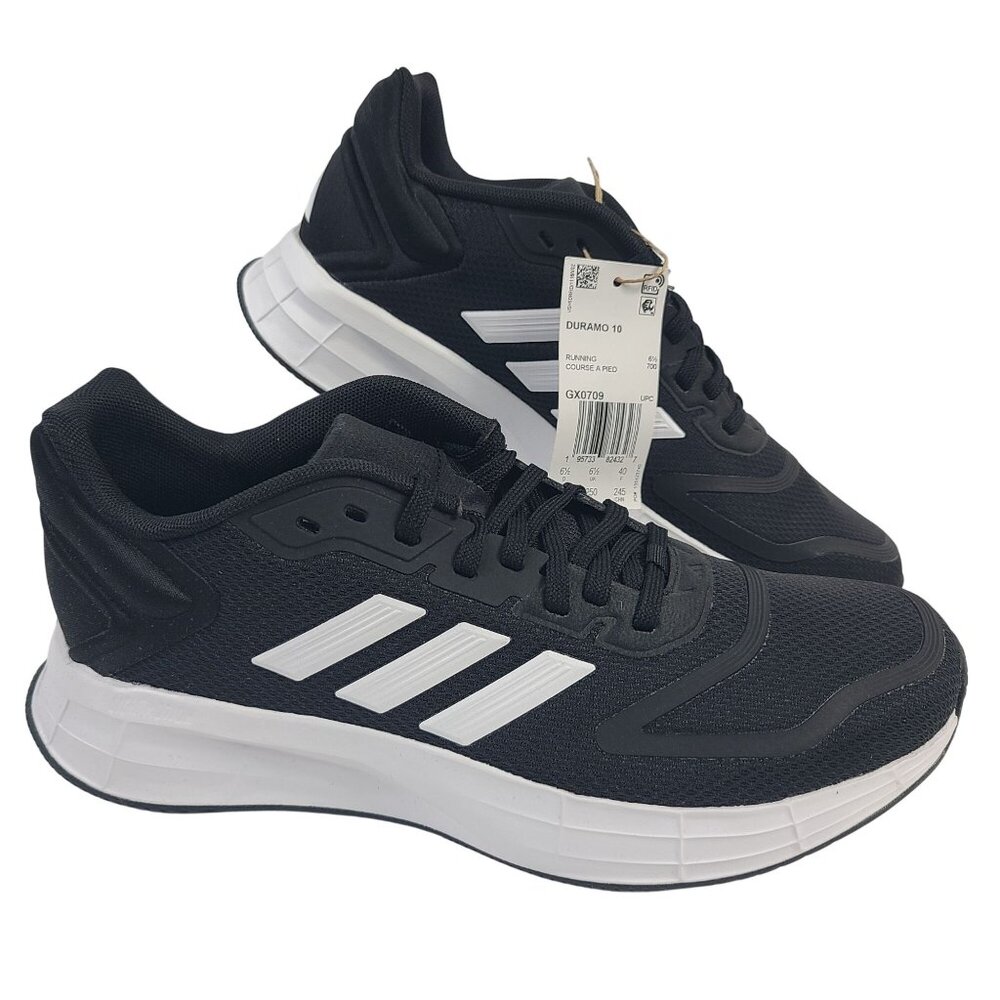 NIB Adidas Duramo 10 Women's Running Shoes Black/White Size 8 US